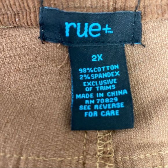 Rue 21 Brown Corduroy Mini Skirt Raw Hem Size 2X - Picture 7 of 8